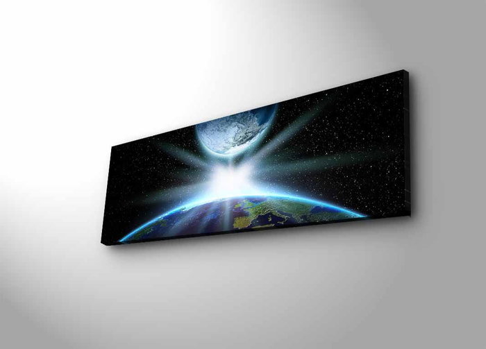 Wallity Lienzo Decorativo Iluminado con LEDs 3090NASA-019 Multicolor